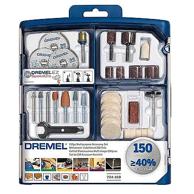 סט 150 אביזרים רב תכליתיים Dremel EZ SpeedClic 724-150