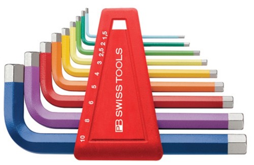 סט מפתחות אלן PB רגיל בתפס 1.5-10 ממ צבעוני