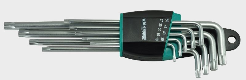 סט מפתחות טורקס ארוך T10 - T50. WHIRLPOWER