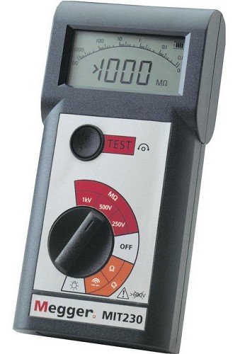מגר דיגיטאלי - MIT230 בודק טיב בידוד עד 1000V - תוצרת: Megger